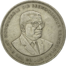 Coin, Mauritius, 5 Rupees, 1987, VF(30-35), Copper-nickel, KM:56