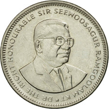 Coin, Mauritius, 1/2 Rupee, 1991, MS(60-62), Nickel plated steel, KM:54