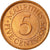 Monnaie, Mauritius, 5 Cents, 1995, SUP+, Copper Plated Steel, KM:52