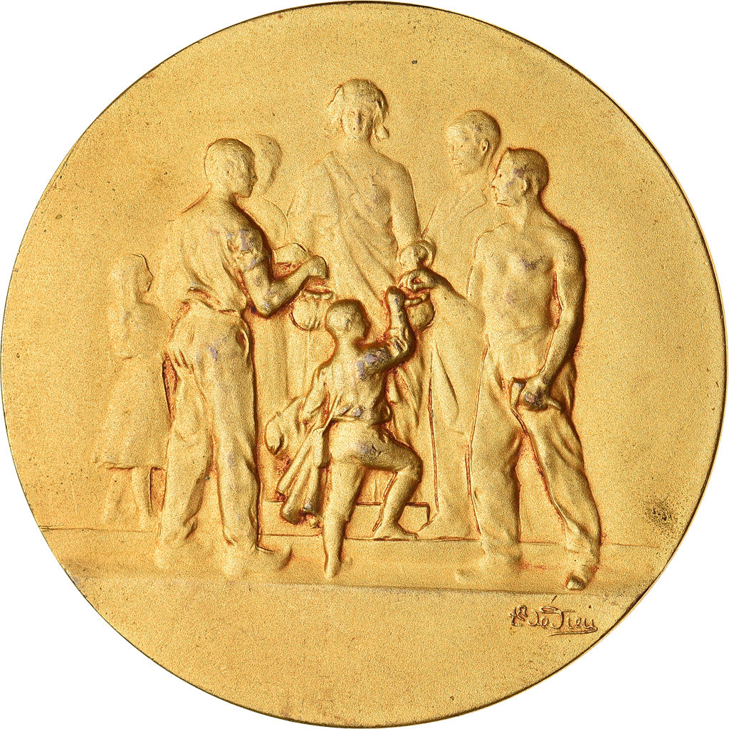 France, Medal, Savings Bank, caisse d'Epargne du Havre, 1965, AU(55-58), Gilt
