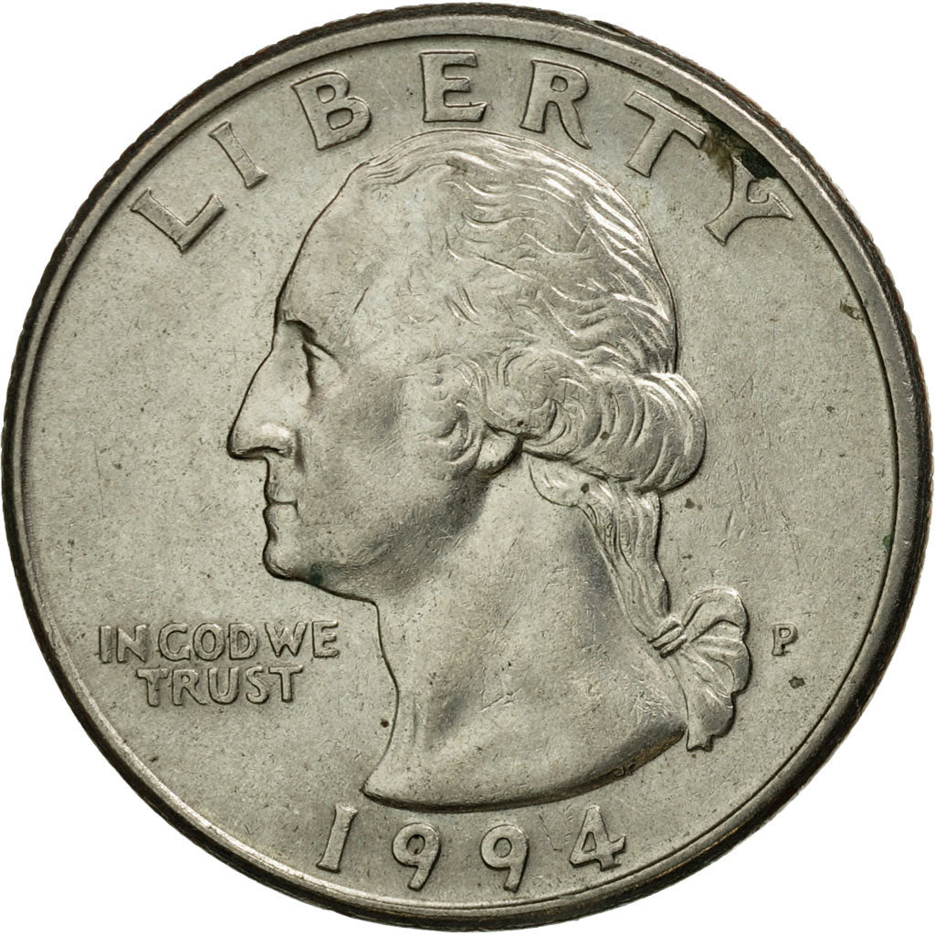 Coin, United States, Washington Quarter, Quarter, 1994, U.S. Mint, Philadelphia