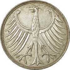 Coin, GERMANY - FEDERAL REPUBLIC, 5 Mark, 1966, Munich, EF(40-45), Silver