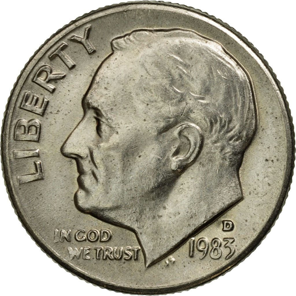 Munten, Verenigde Staten, Roosevelt Dime, Dime, 1983, U.S. Mint, Denver, ZF