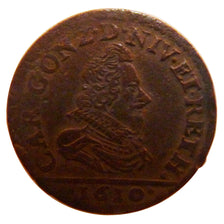 Moneda, ESTADOS FRANCESES, NEVERS & RETHEL, 2 Liard, 1610, MBC+, Cobre