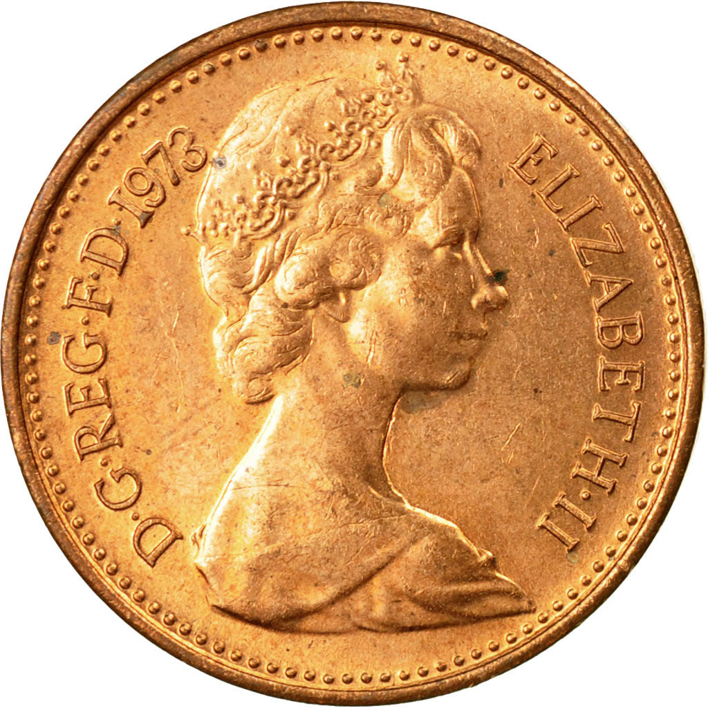 Moneta, Gran Bretagna, Elizabeth II, 1/2 New Penny, 1973, SPL-, Bronzo, KM:914