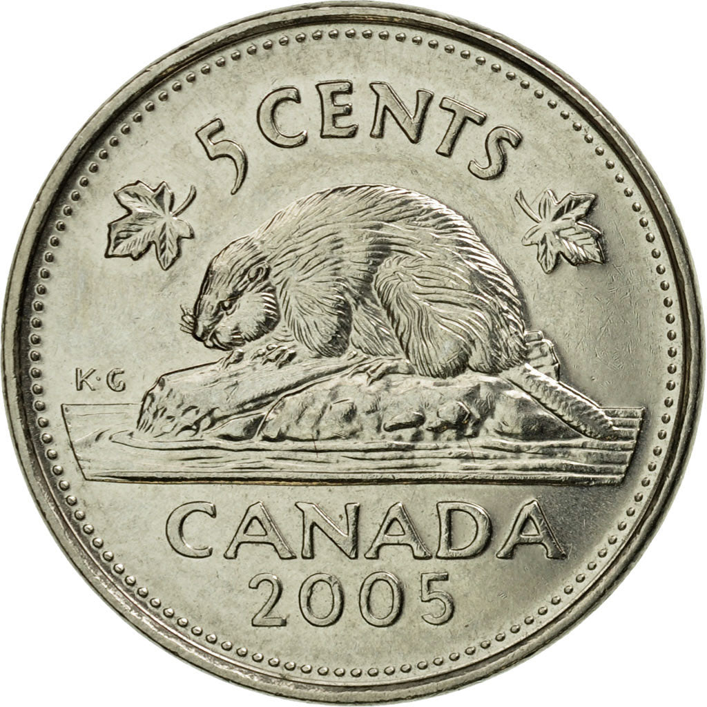 Coin, Canada, Elizabeth II, 5 Cents, 2005, Royal Canadian Mint, AU(55-58)
