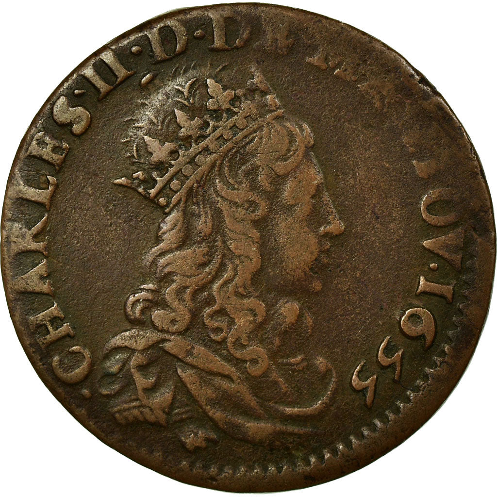 Principality of Arches-Charleville, Charles II, Liard, 1655, Charleville