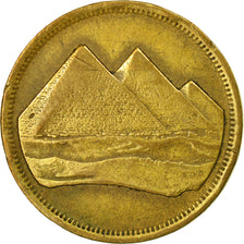 Münze, Ägypten, 5 Piastres, 1994/AH1404, SS, Aluminum-Bronze, KM:555.2