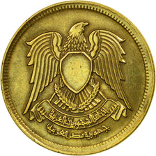 Coin, Egypt, 10 Milliemes, 1973/AH1393, EF(40-45), Brass, KM:435