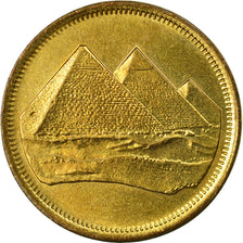 Coin, Egypt, 5 Piastres, 1994/AH1404, AU(55-58), Aluminum-Bronze, KM:622.1