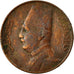 Moneta, Egitto, Fuad I, Millieme, 1929/AH1348, BB, Bronzo, KM:344