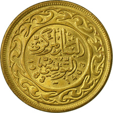 Coin, Tunisia, 100 Millim, 1983/AH1403, Paris, AU(55-58), Brass, KM:309
