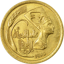 Coin, Egypt, 5 Milliemes, 1975/AH1395, EF(40-45), Brass, KM:445