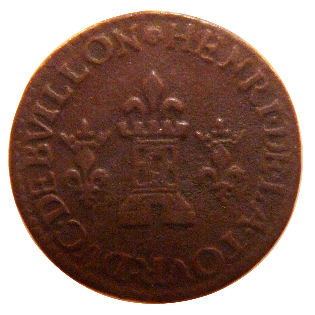 FRANCE, Liard, 1615, Sedan, EF(40-45), Copper, Boudeau #1849, 3.20