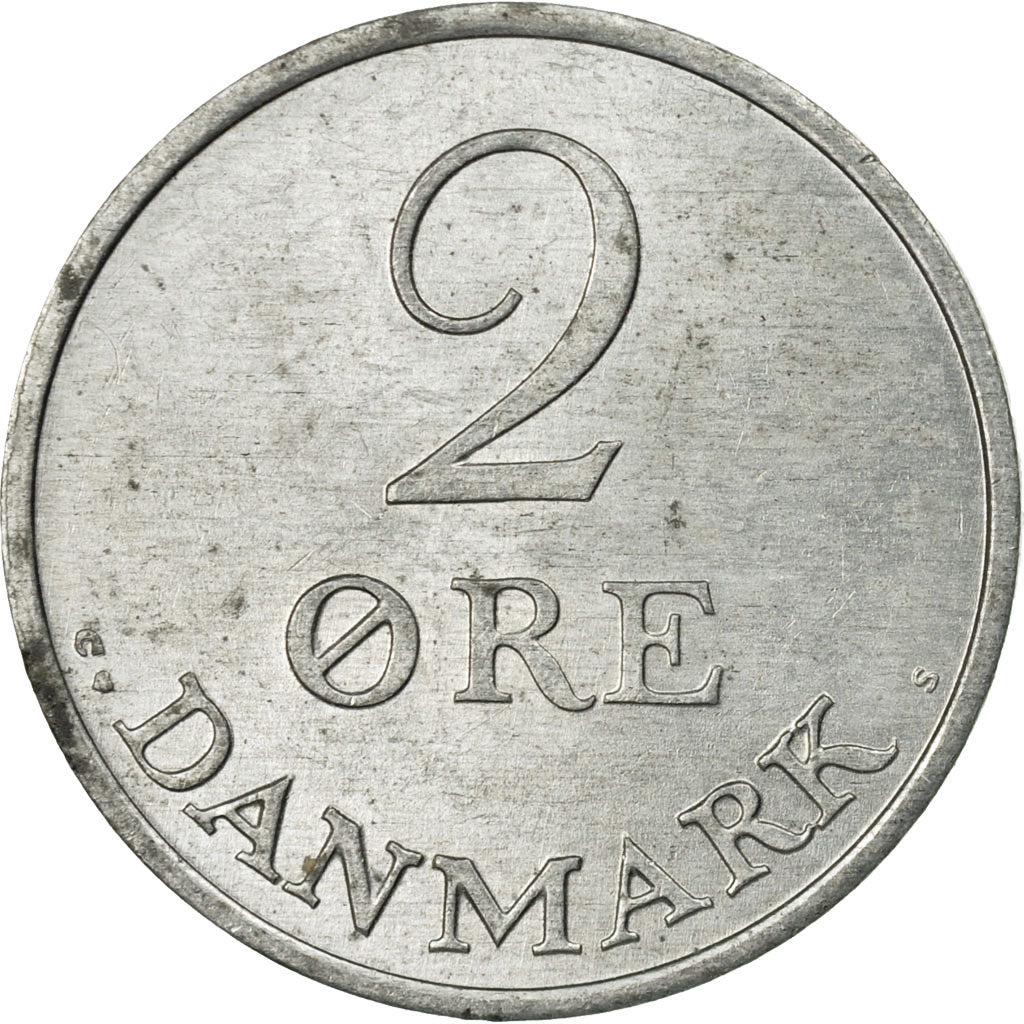 Coin, Denmark, Frederik IX, 2 Öre, 1970, Copenhagen, EF(40-45), Zinc, KM:840.2
