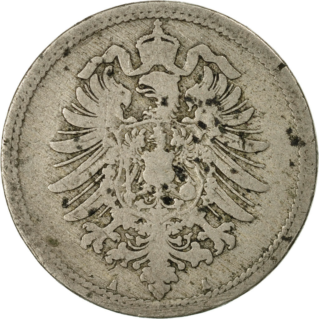 Moneta, NIEMCY - IMPERIUM, Wilhelm I, 10 Pfennig, 1889, Berlin, F(12-15)