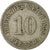 Moneda, ALEMANIA - IMPERIO, Wilhelm I, 10 Pfennig, 1889, Berlin, BC, Cobre -