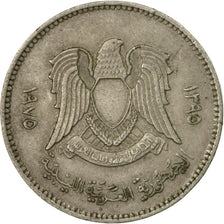 Coin, Libya, 20 Dirhams, 1975/AH1395, VF(30-35), Copper-Nickel Clad Steel, KM:15