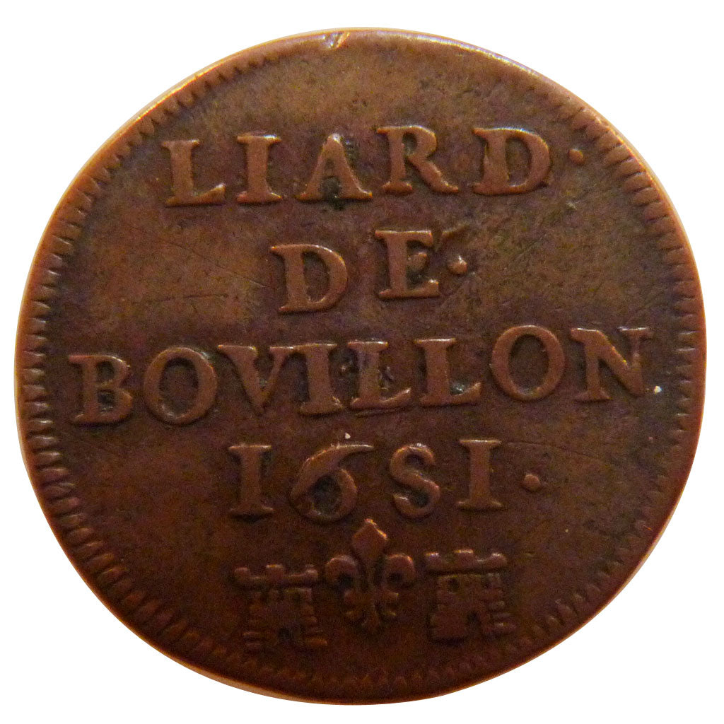 FRANCE, Liard, 1681, AU(50-53), Copper, Boudeau #1853, 3.30
