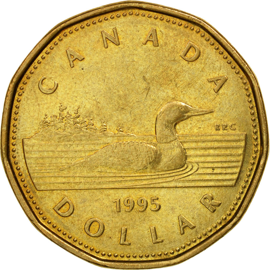 Coin, Canada, Elizabeth II, Dollar, 1995, Royal Canadian Mint, Ottawa