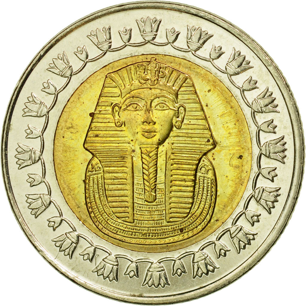 Coin, Egypt, Pound, 2006/AH1427, Cairo, AU(50-53), Bi-Metallic, KM:940