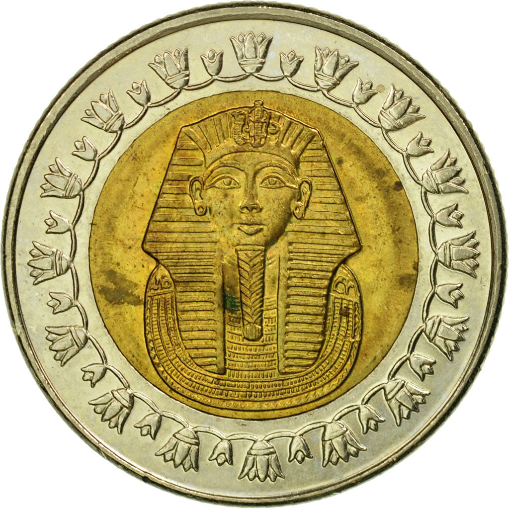 Coin, Egypt, Pound, 2006/AH1427, Cairo, EF(40-45), Bi-Metallic, KM:940