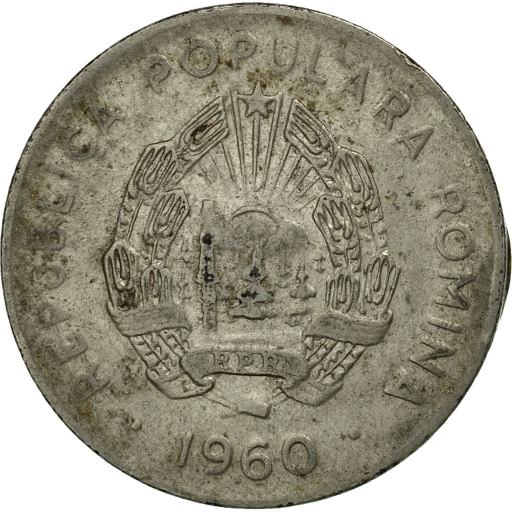 Moneda, Rumanía, 15 Bani, 1960, BC+, Níquel recubierto de acero, KM:87