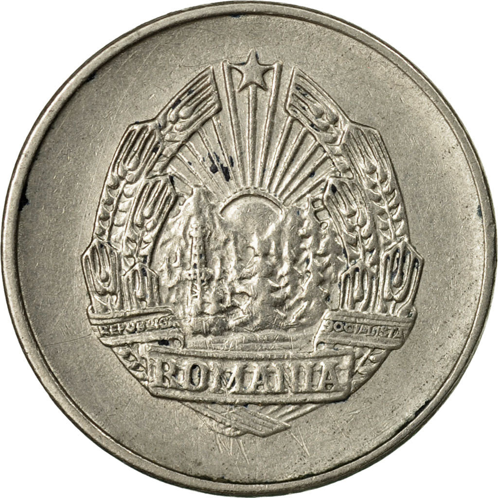 Moneda, Rumanía, 5 Bani, 1966, BC+, Níquel recubierto de acero, KM:92