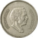 Coin, Jordan, Hussein, 50 Fils, 1/2 Dirham, 1977/AH1397, EF(40-45)