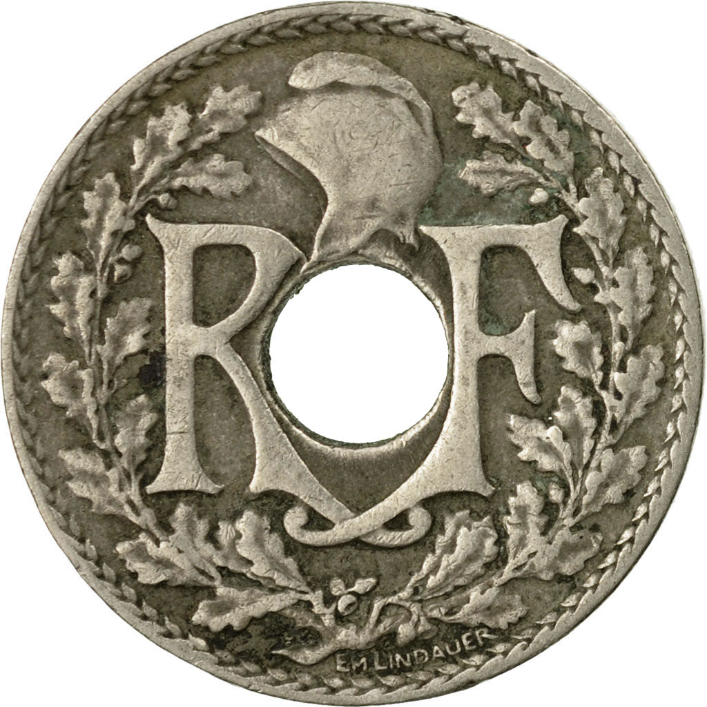 Moneta, Francia, Lindauer, 10 Centimes, 1924, Paris, MB, Rame-nichel, KM:866a