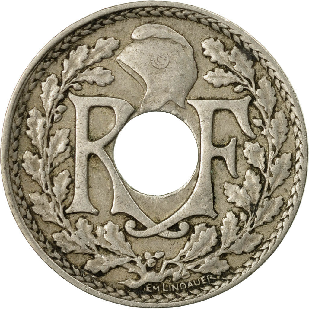 Monnaie, France, Lindauer, 10 Centimes, 1923, Poissy, TB+, Copper-nickel
