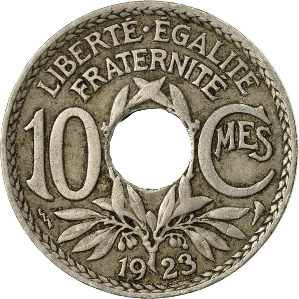Coin, France, Lindauer, 10 Centimes, 1923, Poissy, VF(20-25), Copper-nickel