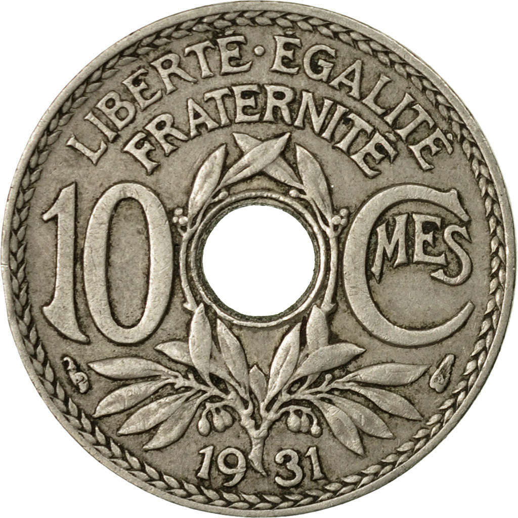 Moneta, Francja, Lindauer, 10 Centimes, 1937, Paris, VF(30-35), Miedź-Nikiel