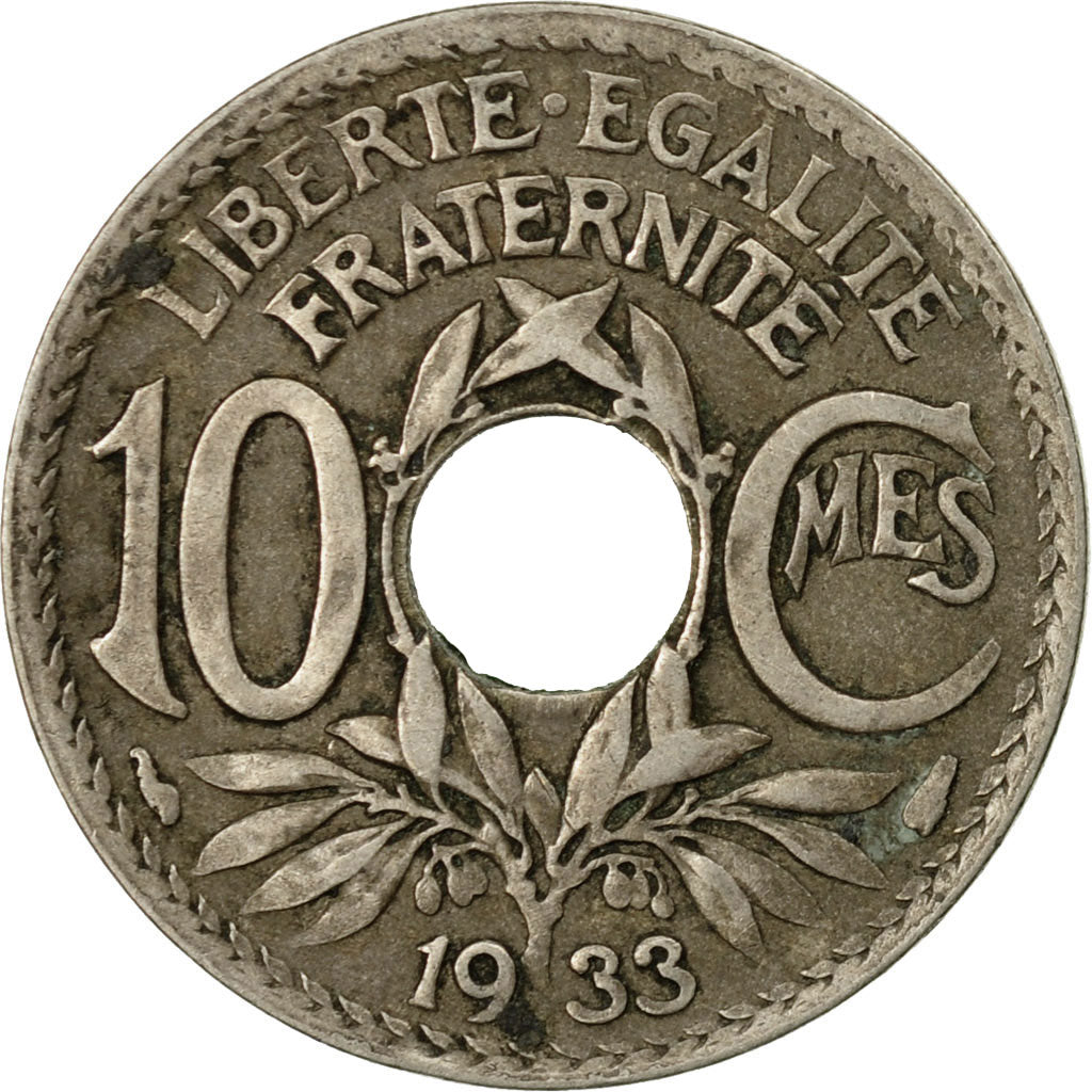 Munten, Frankrijk, Lindauer, 10 Centimes, 1938, Paris, FR+, Nickel-Bronze