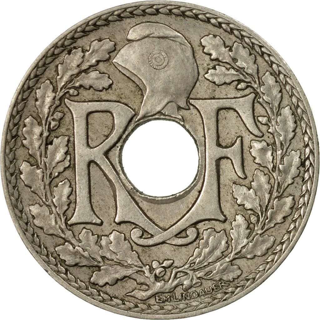 Moneta, Francja, Lindauer, 10 Centimes, 1939, Paris, VF(30-35), Nikiel-Brąz