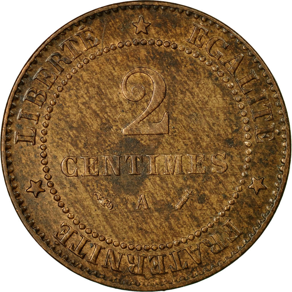 Coin, France, Cérès, 2 Centimes, 1890, Paris, EF(40-45), Bronze, KM:827.1, Le
