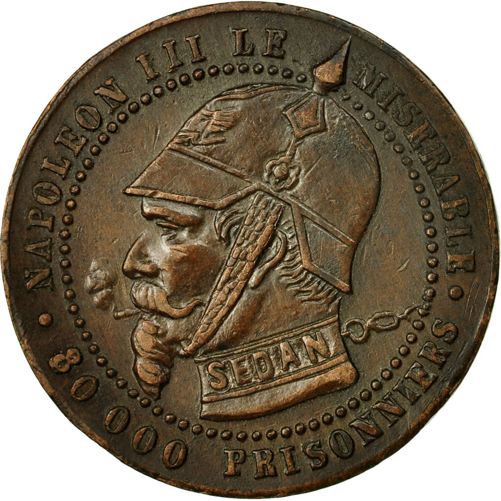 Coin, France, 5 Centimes, 1871, Paris, AU(50-53), Copper