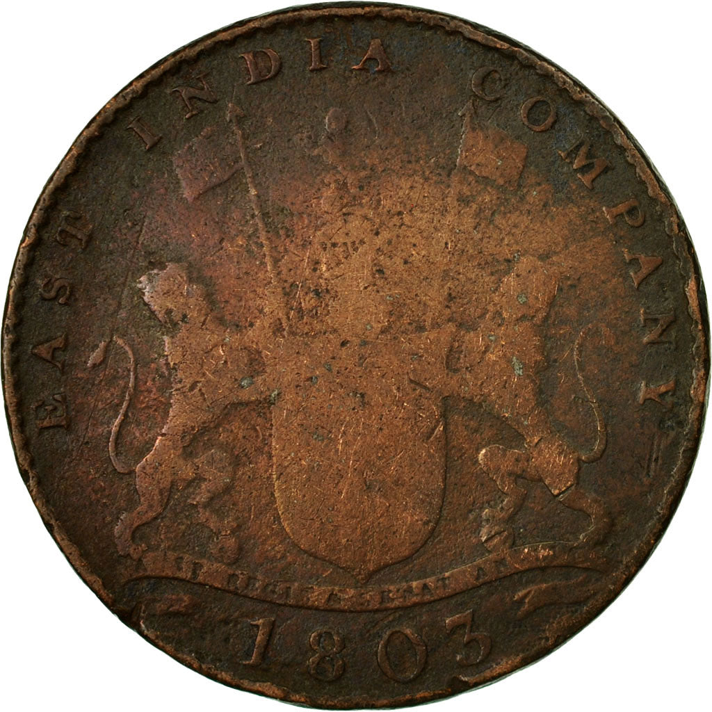 Coin, INDIA-BRITISH, MADRAS PRESIDENCY, 10 Cash, 1803, Soho Mint, Birmingham