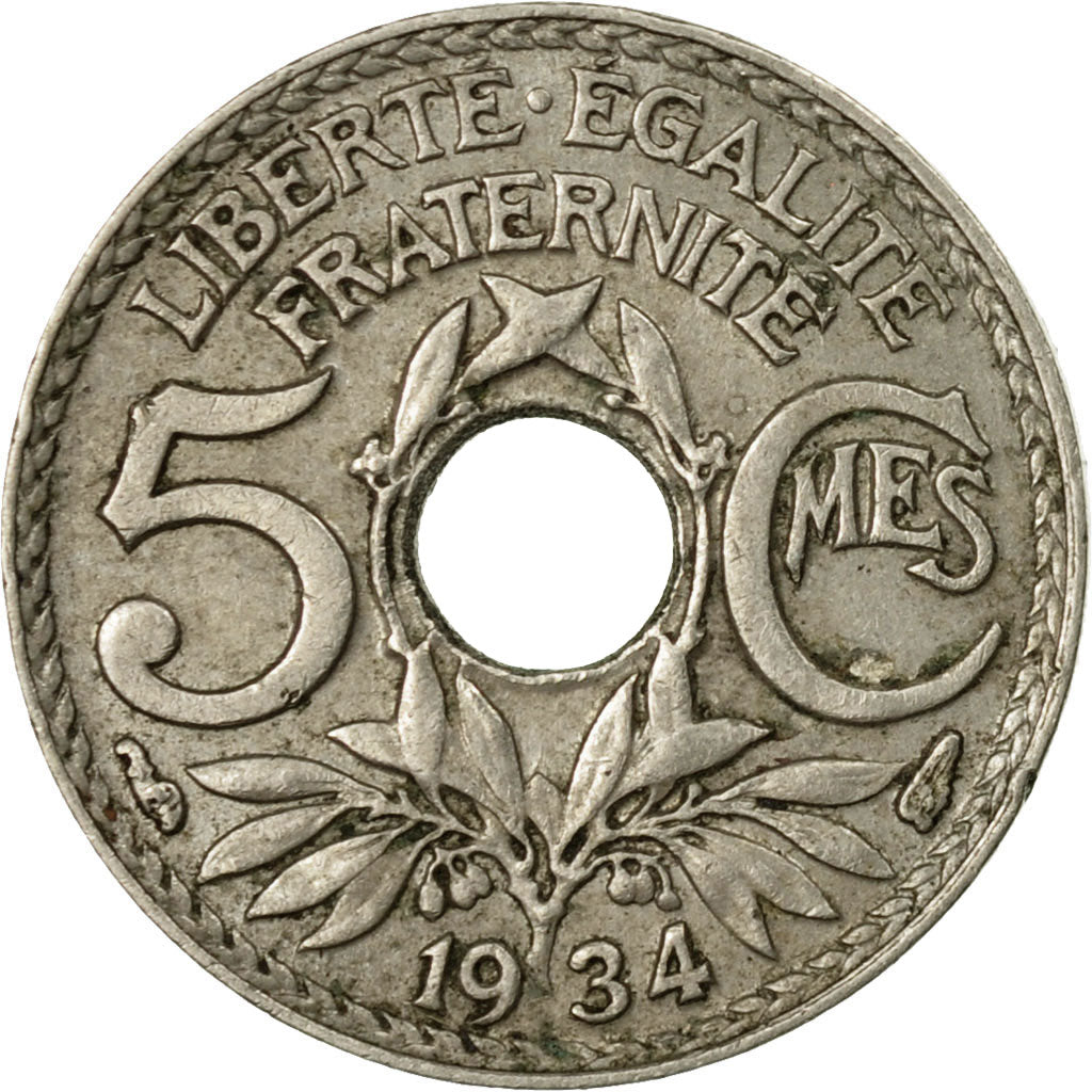 Monnaie, France, Lindauer, 5 Centimes, 1934, Paris, TTB, Copper-nickel, KM:875