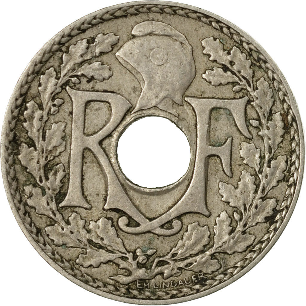 Moneta, Francja, Lindauer, 5 Centimes, 1935, Paris, EF(40-45), Miedź-Nikiel