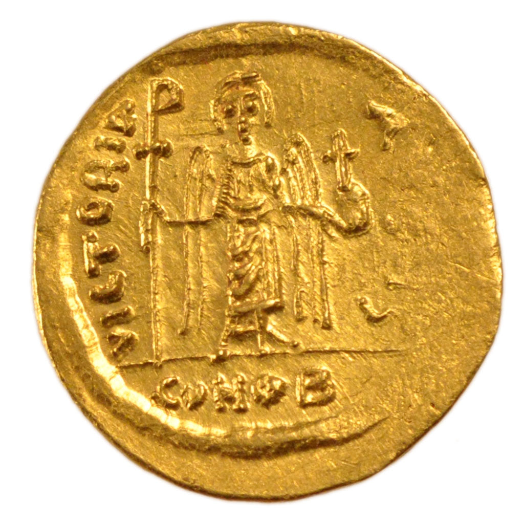 Phocas 602-610, Solidus, Constantinople, AU(55-58), Gold, 4.50