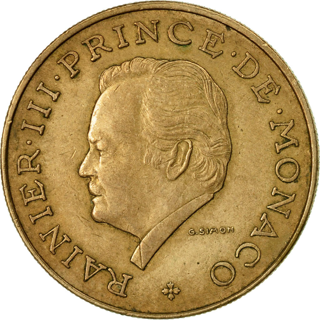 Moneda, Mónaco, Rainier III, 10 Francs, 1979, BC+, Cobre - níquel - aluminio