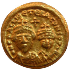 Heraclius 610-641, Solidus, Carthage, AU(55-58), Gold, 4.50