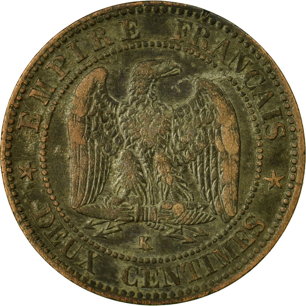 Monnaie, France, Napoleon III, Napoléon III, 2 Centimes, 1862, Bordeaux, TTB