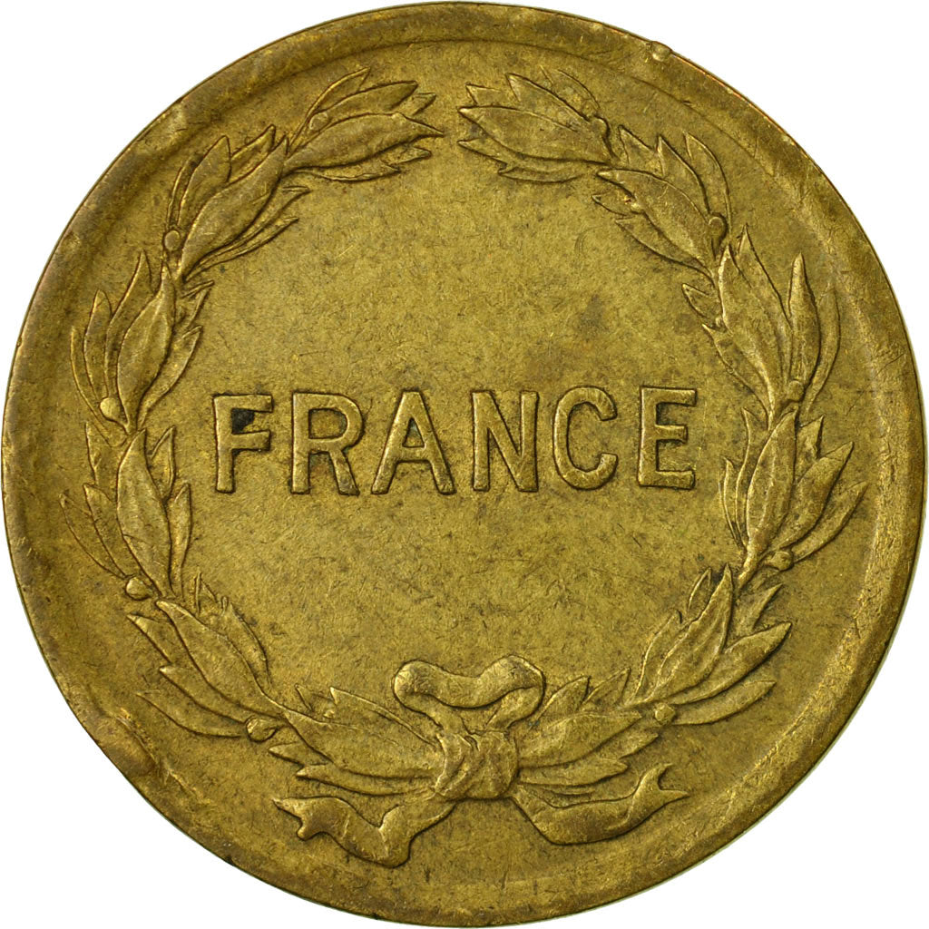 Coin, France, France Libre, 2 Francs, 1944, Philadelphia, VF(30-35), Brass