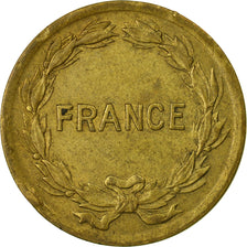 Coin, France, France Libre, 2 Francs, 1944, Philadelphia, VF(30-35), Brass