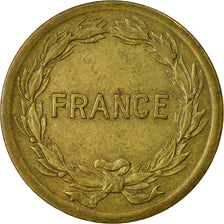 Coin, France, France Libre, 2 Francs, 1944, Philadelphia, EF(40-45), Brass