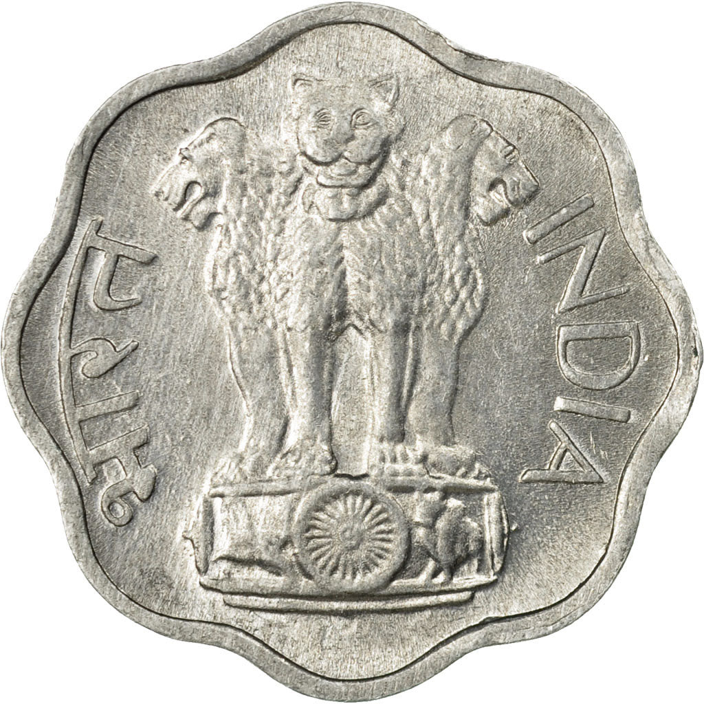 Coin, INDIA-REPUBLIC, 2 Paise, 1972, AU(55-58), Aluminum, KM:13.6