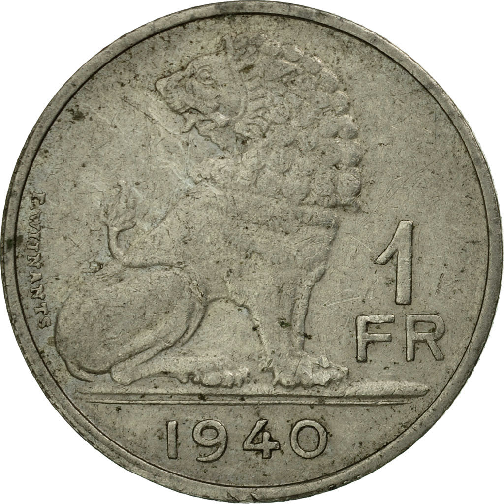 Münze, Belgien, Franc, 1940, S, Nickel, KM:120