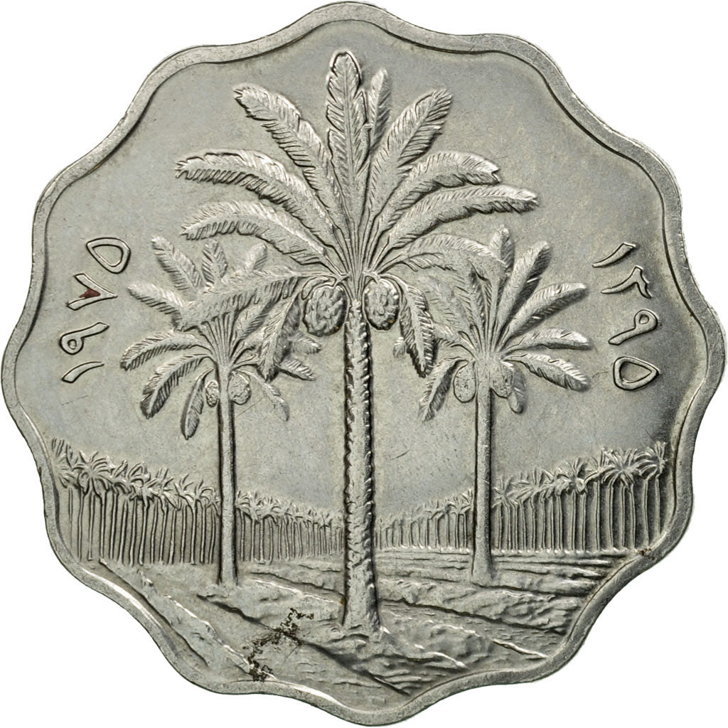 Monnaie, Iraq, 10 Fils, 1975, SPL, Stainless Steel, KM:142